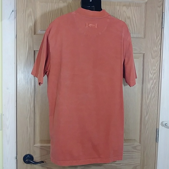 Vintage Orvis Men's Orange Fishing Polo - Picture 3 of 7